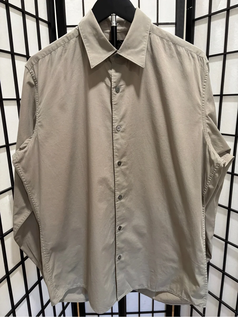Banana Republic Classic Men’s M Taupe Stretch Cotton Button Up Dress Shirt